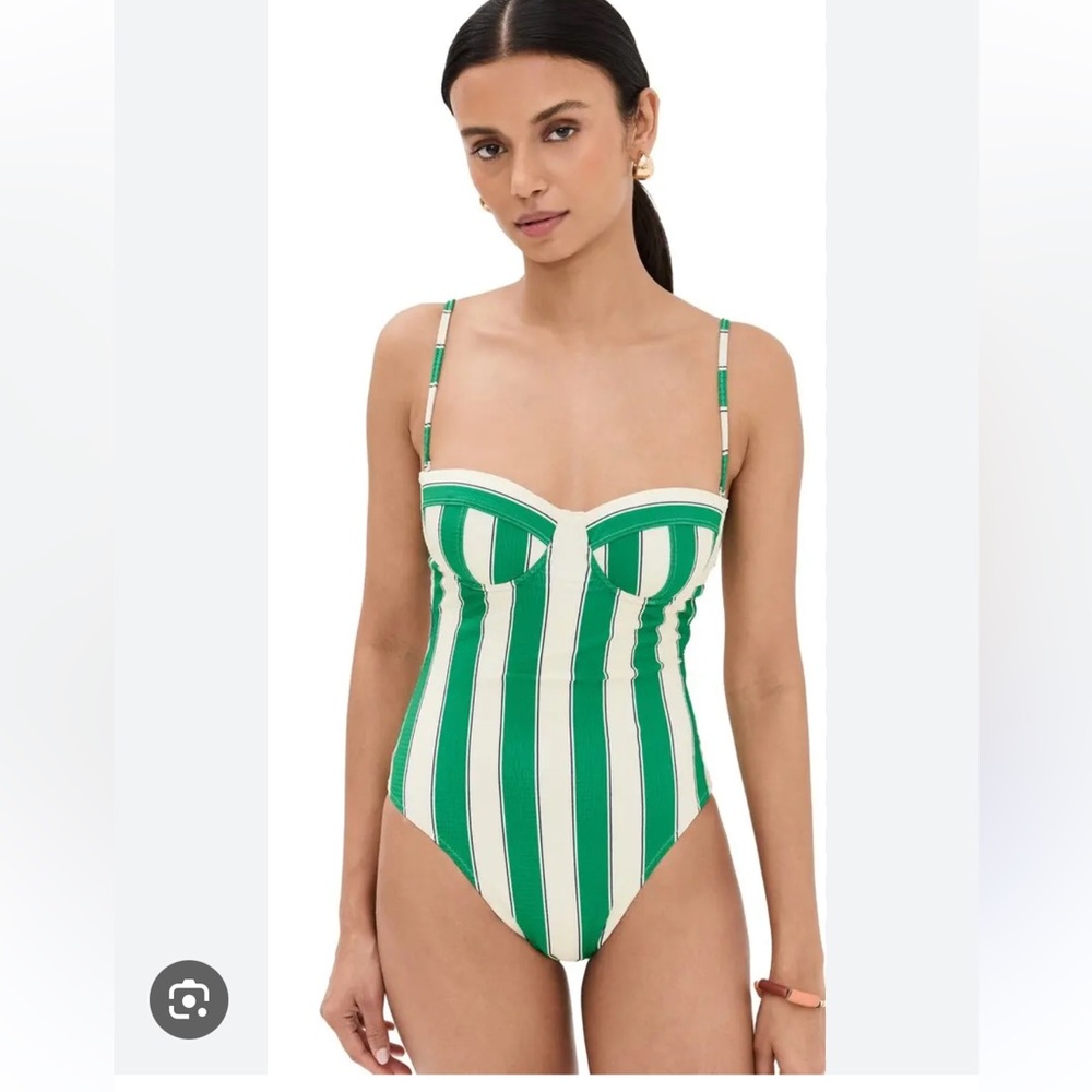 Staud MAEVE ONE PIECE BUNGALOW STRIPE